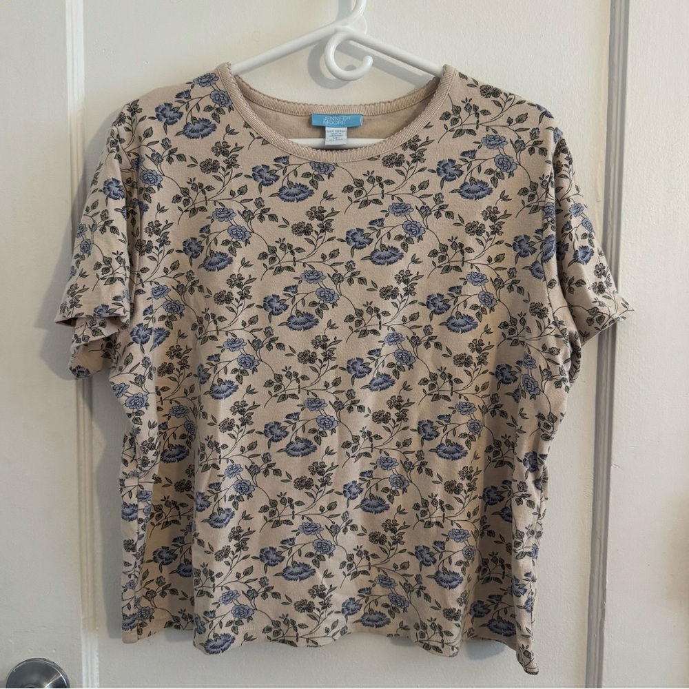 Cottagecore Floral Short Sleeve Top